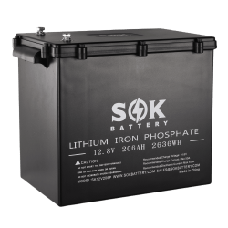 SOK 206Ah Heated LiFePO4 Lithium Battery (Plastic Case)